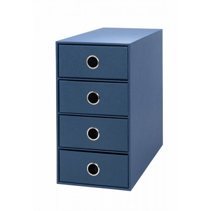 SCATOLA 4 CASSETTI LIVING 17 5X25X32 CM BLU