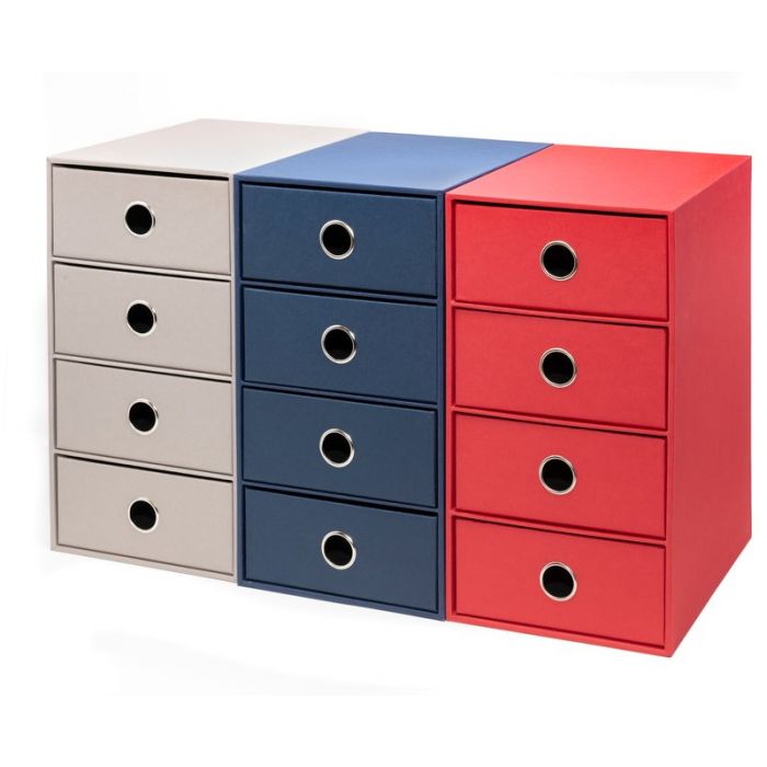 SCATOLA 4 CASSETTI LIVING 17 5X25X32 CM BLU