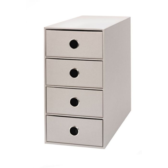 SCATOLA 4 CASSETTI LIVING 17 5X25X32 CM TORTORA