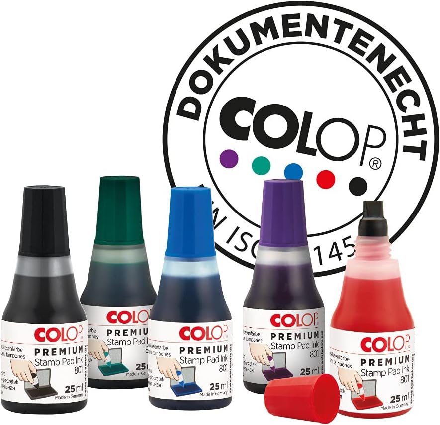 Colop 801 tampone inchiostro base acqua di alta qualità 25ml
