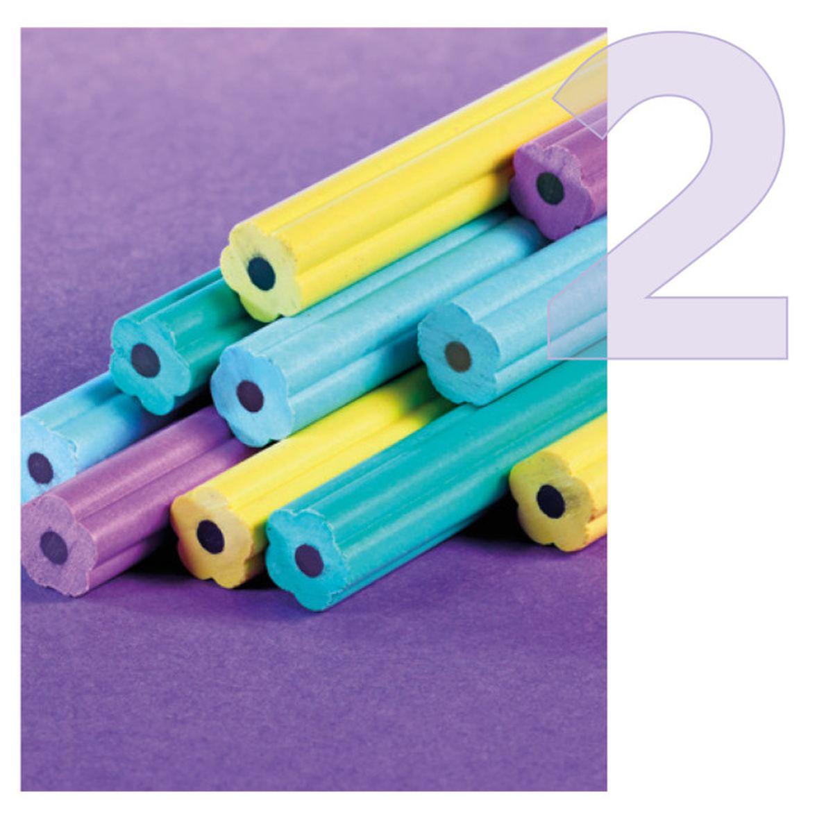 Osama - Matita HB con fusto a fiore rainbow pastel - Rosa