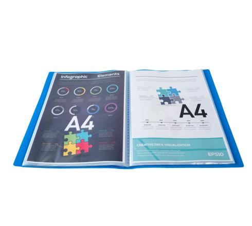 Porta Listino Opak in PPL - A4 200 Facciate - Blu