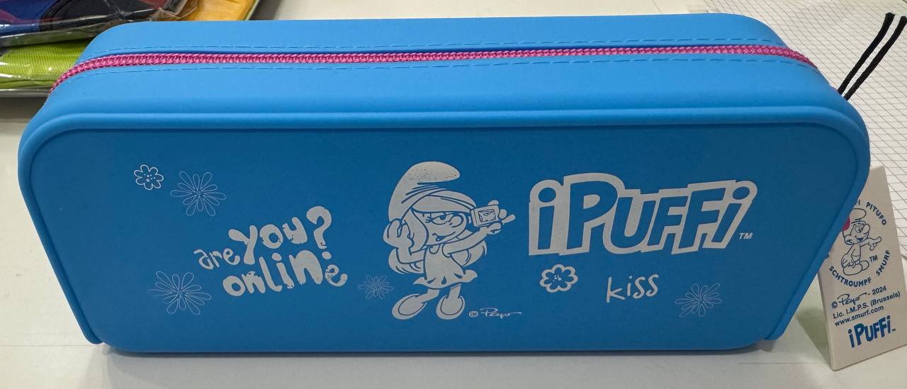 BLASETTI ASTUCCIO I PUFFI CON ZIP FUXIA