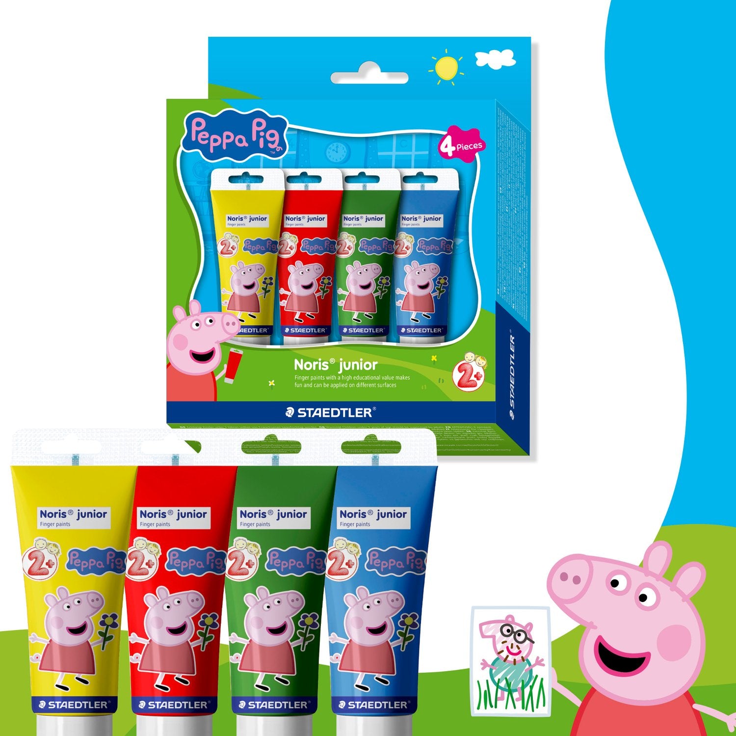 Noris® junior for Peppa Pig - Colori a dita