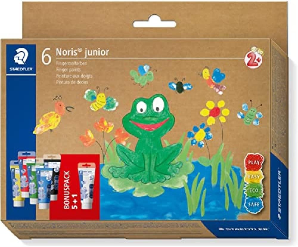 Noris® junior 881 Pittura a dito Set con 6 colori a dita