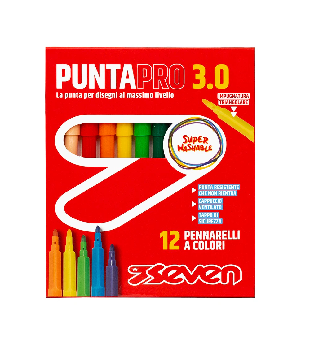 12 Pennarelli Seven® Punta Pro 3.0