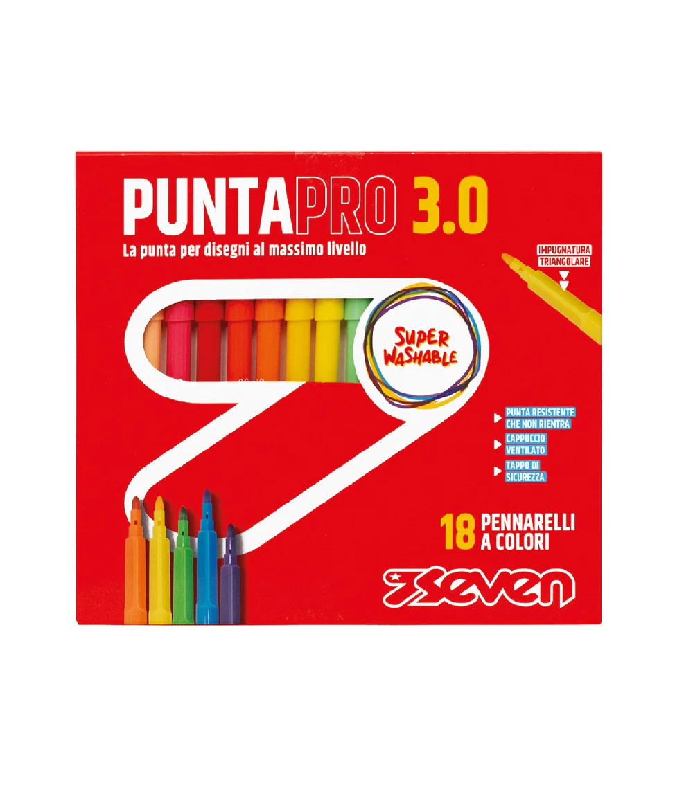 18 Pennarelli Seven® Punta Pro 3.0
