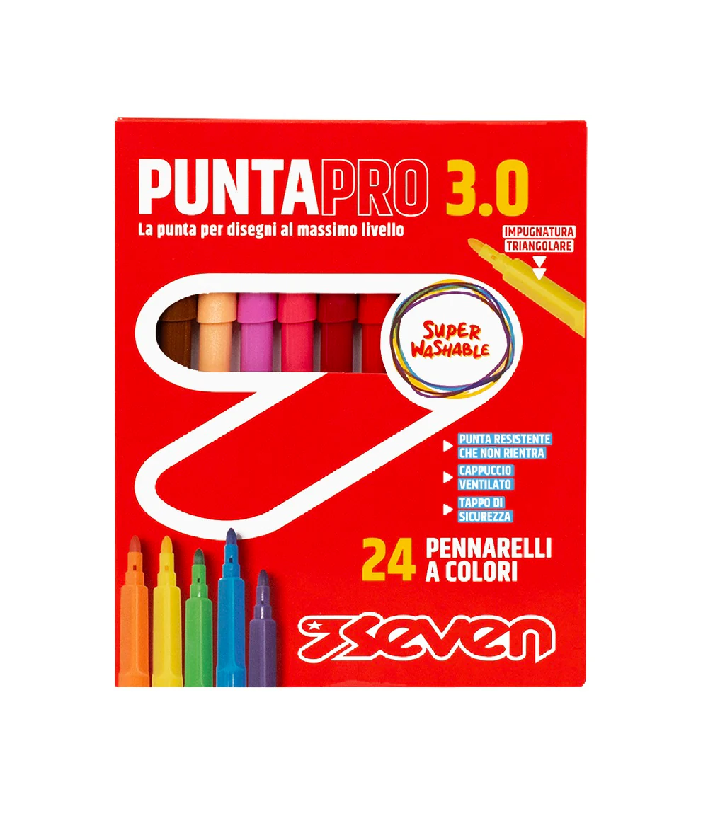 24 Pennarelli Seven® Punta Pro 3.0