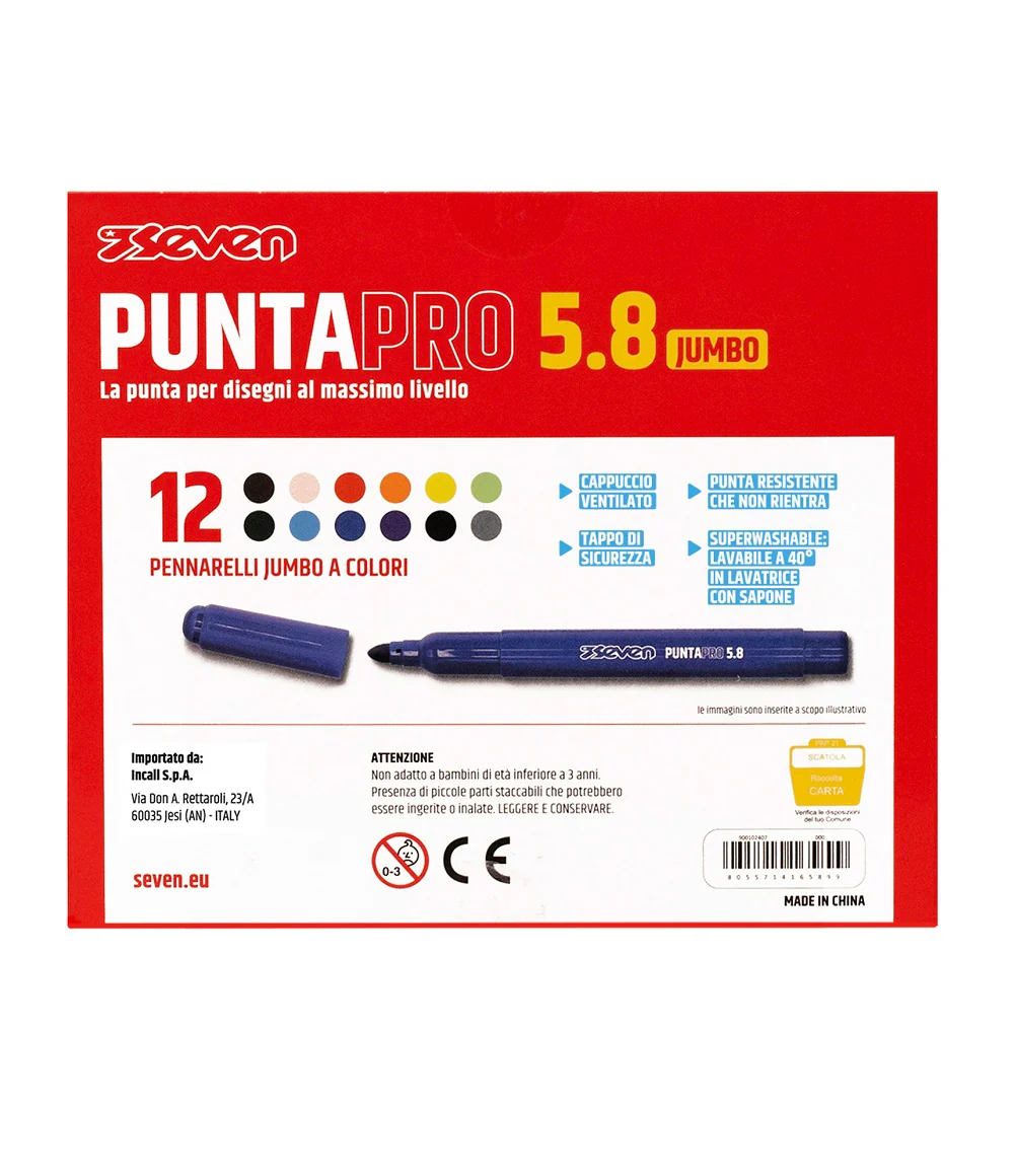 12 Pennarelli Seven® Punta Pro 5.8