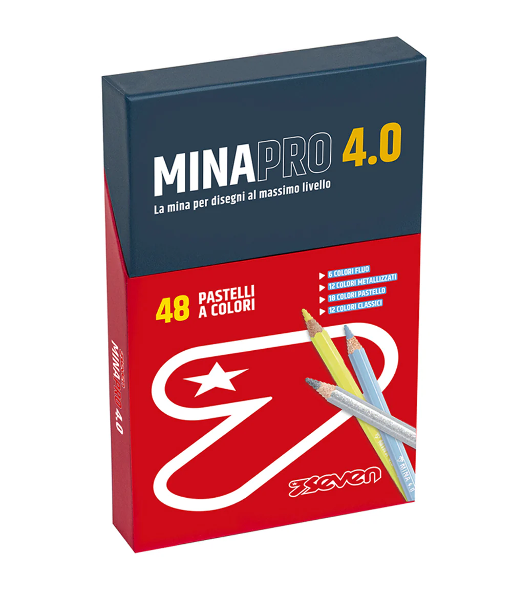 Seven® - 48 Pastelli Mix a Colori Mina Pro 4.0