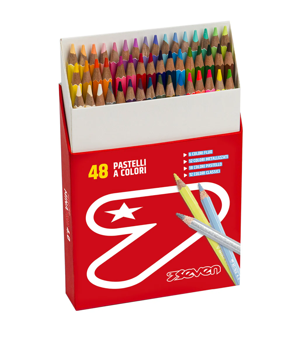 Seven® - 48 Pastelli Mix a Colori Mina Pro 4.0