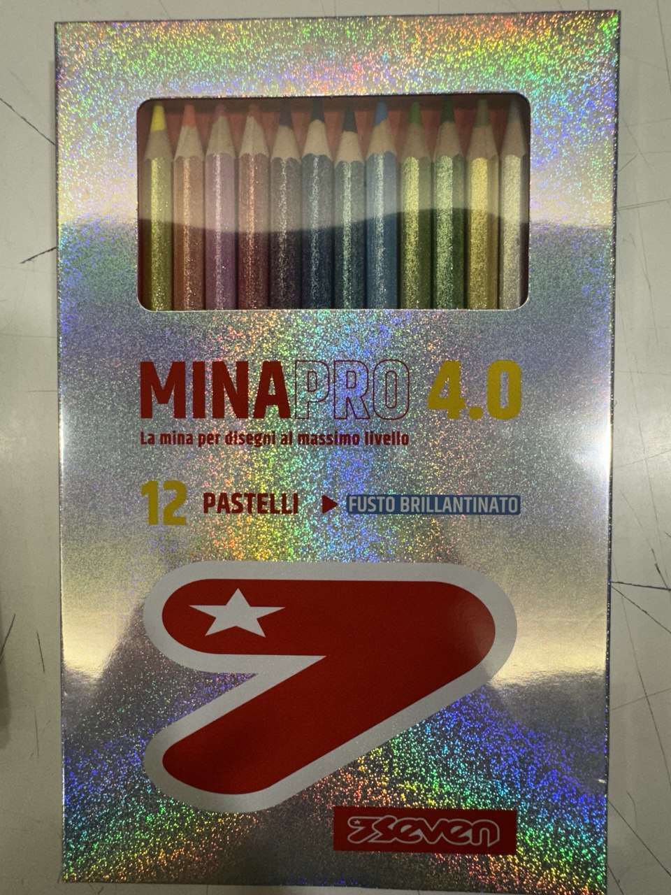 SEVEN - MINAPRO 4.0 12 PASTELLI CON FUSTO BRILLANTINATO