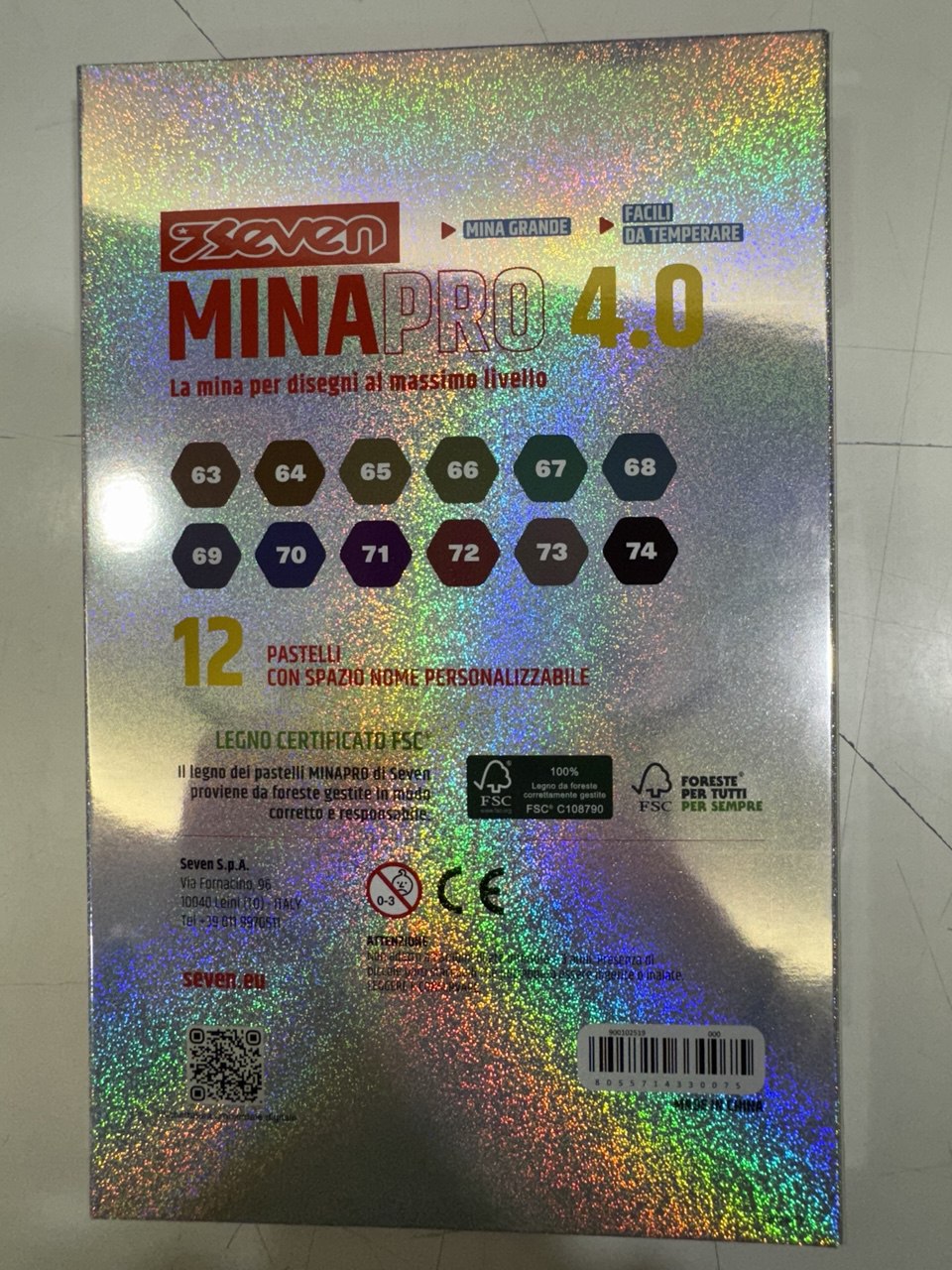 SEVEN - MINAPRO 4.0 12 PASTELLI METALLIZZATI