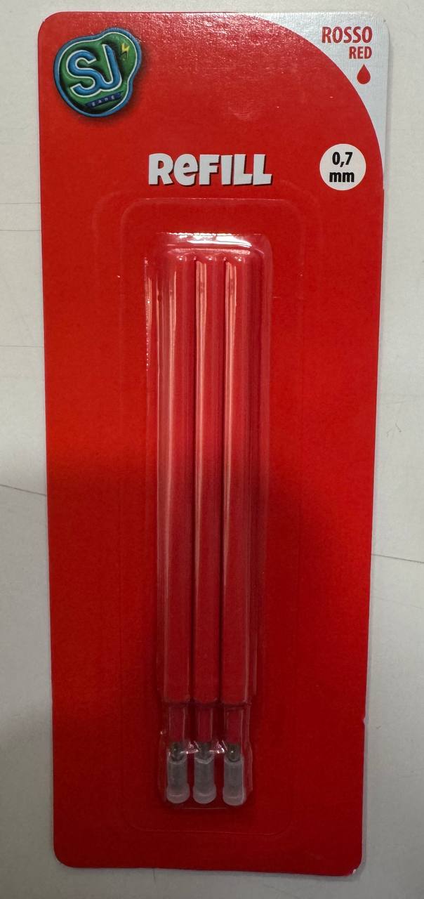 Refill per penne cancellabili blister da 3 - Rosso
