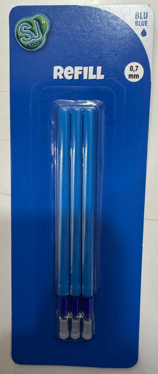 Refill per penne cancellabili blister da 3 - Blu
