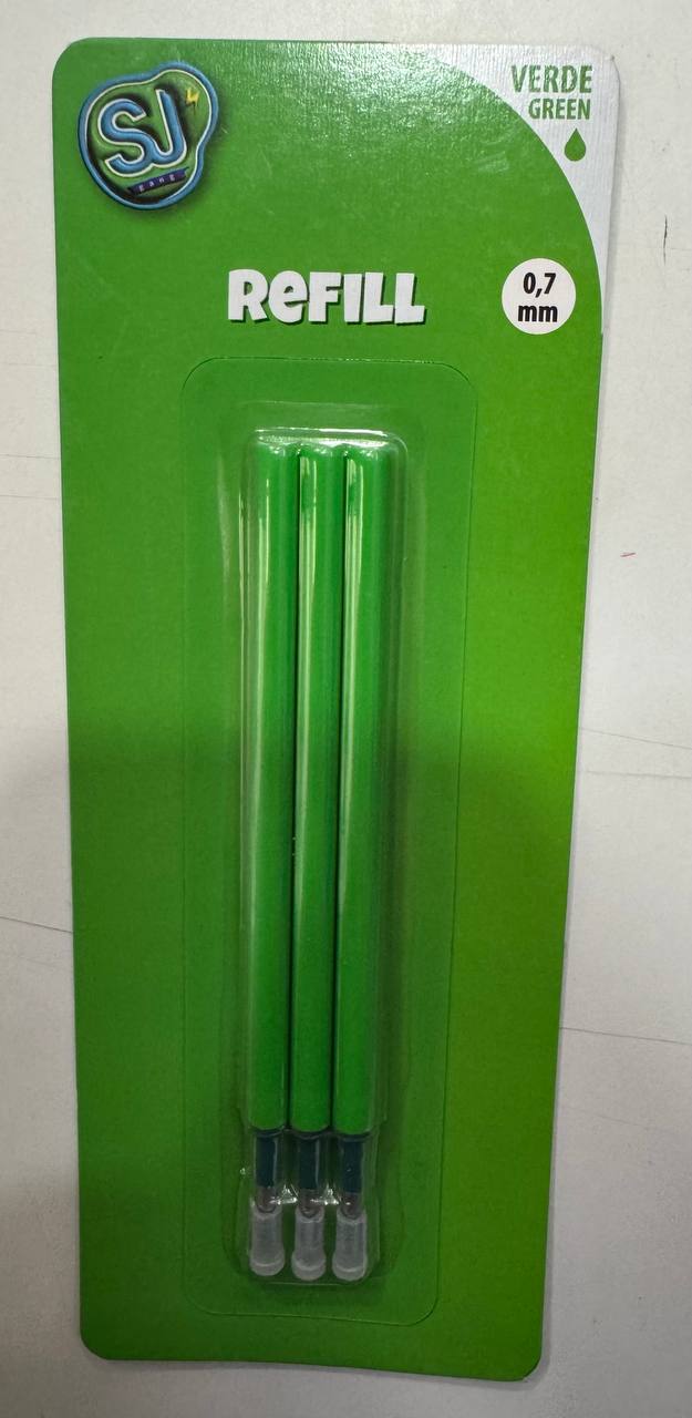 Refill per penne cancellabili blister da 3 - Verde