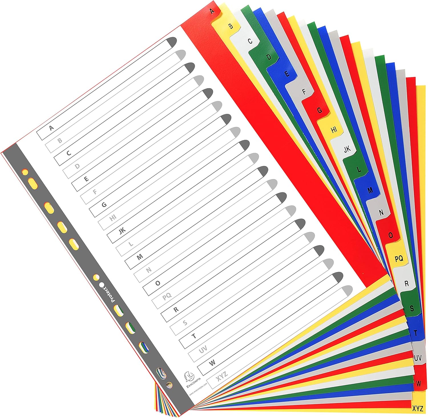 INTERCALARI A-Z A4+ PP CON TASTI STAMPATI