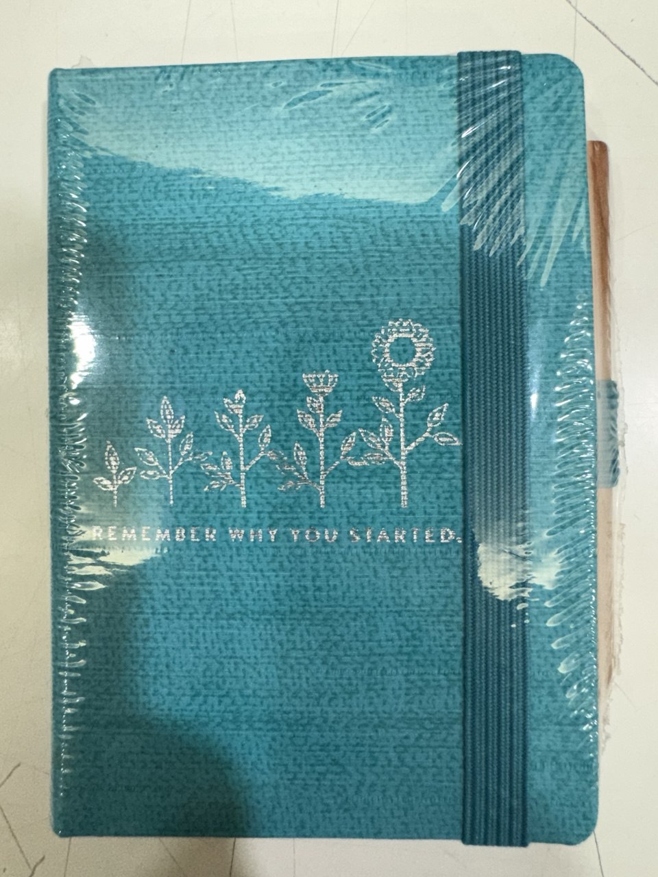 Buffetti - Agenda tascabile con matita 7x10 - Azzurro