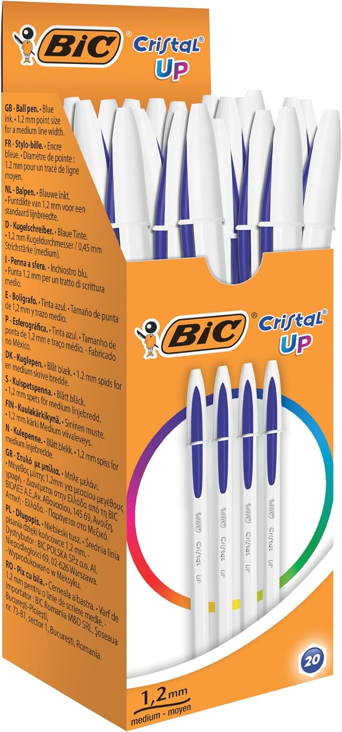 Penna a sfera con cappuccio Bic Cristal UP Blu