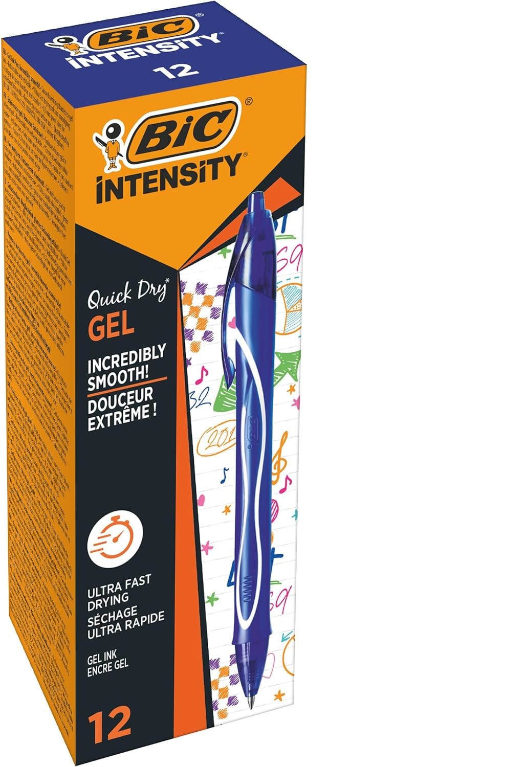 PENNA BIC GEL-OCITY QUICK-DRY 0.7 MM BLU