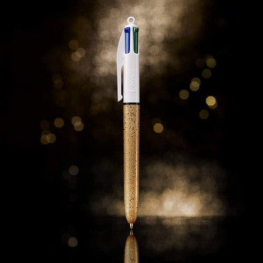 PENNA A SFERA BIC 4 COLOURS CHAMPAGNE GOLD