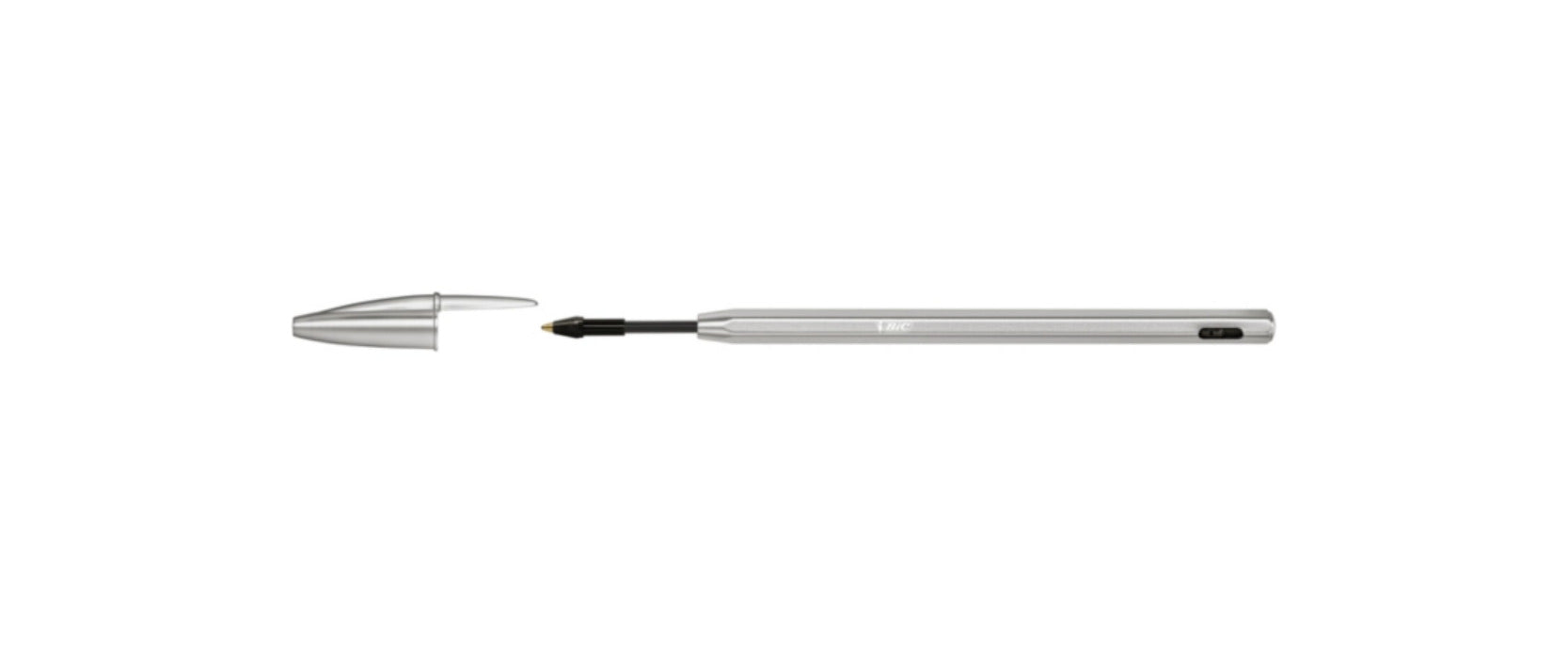 PENNA BIC CRISTAL RE'NEW IN METALLO COL.NERO + 2 REFIL