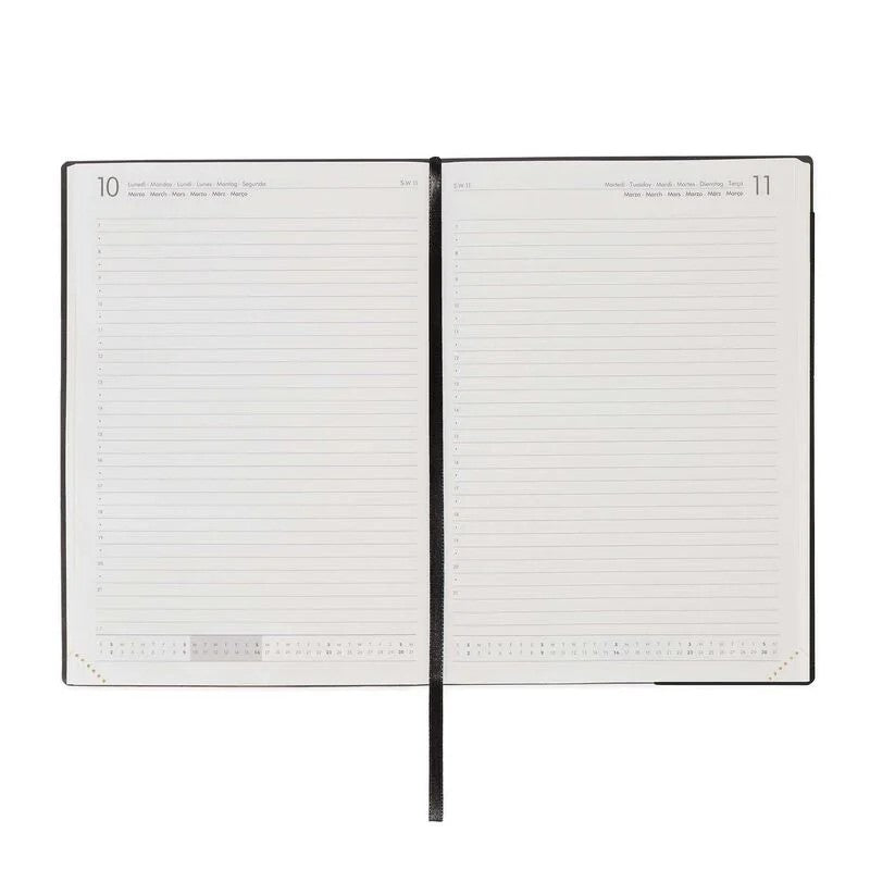 Agenda giornaliera 12 mesi grande 2025 Black Diamond