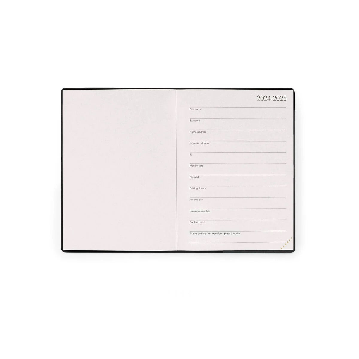 Agenda 16 Mesi Giornaliera Small Black Diamond 2024/2025