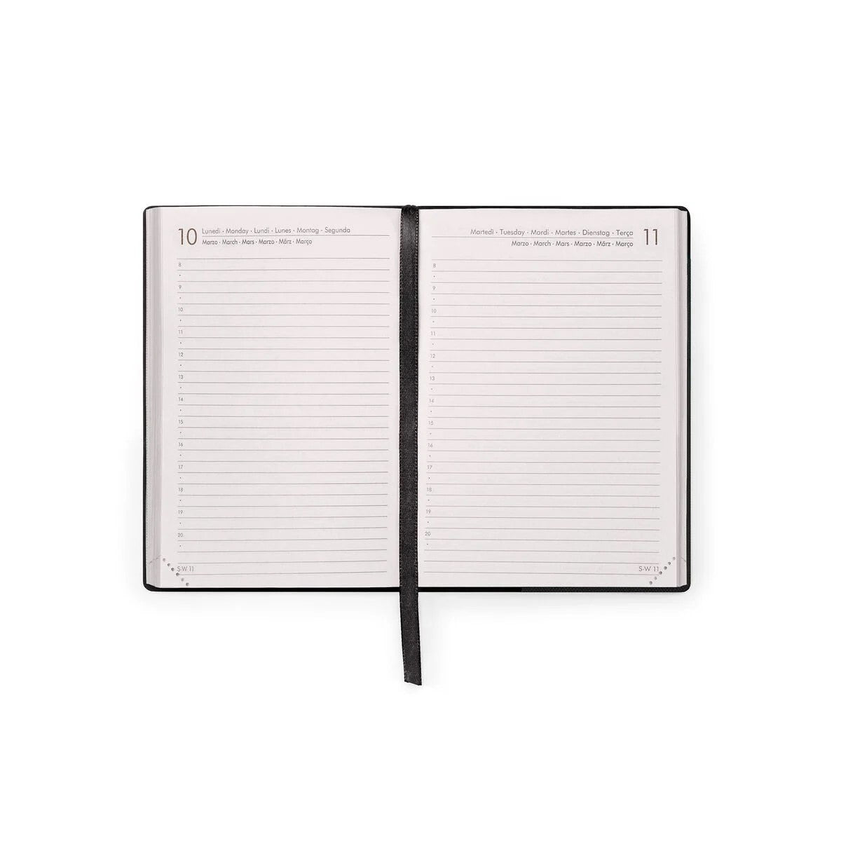 Agenda 16 Mesi Giornaliera Small Black Diamond 2024/2025