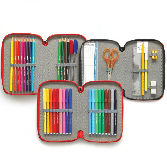 ASTUCCIO 3ZIP FAVORIT 24 BICOLOR 12+18 VIOLA