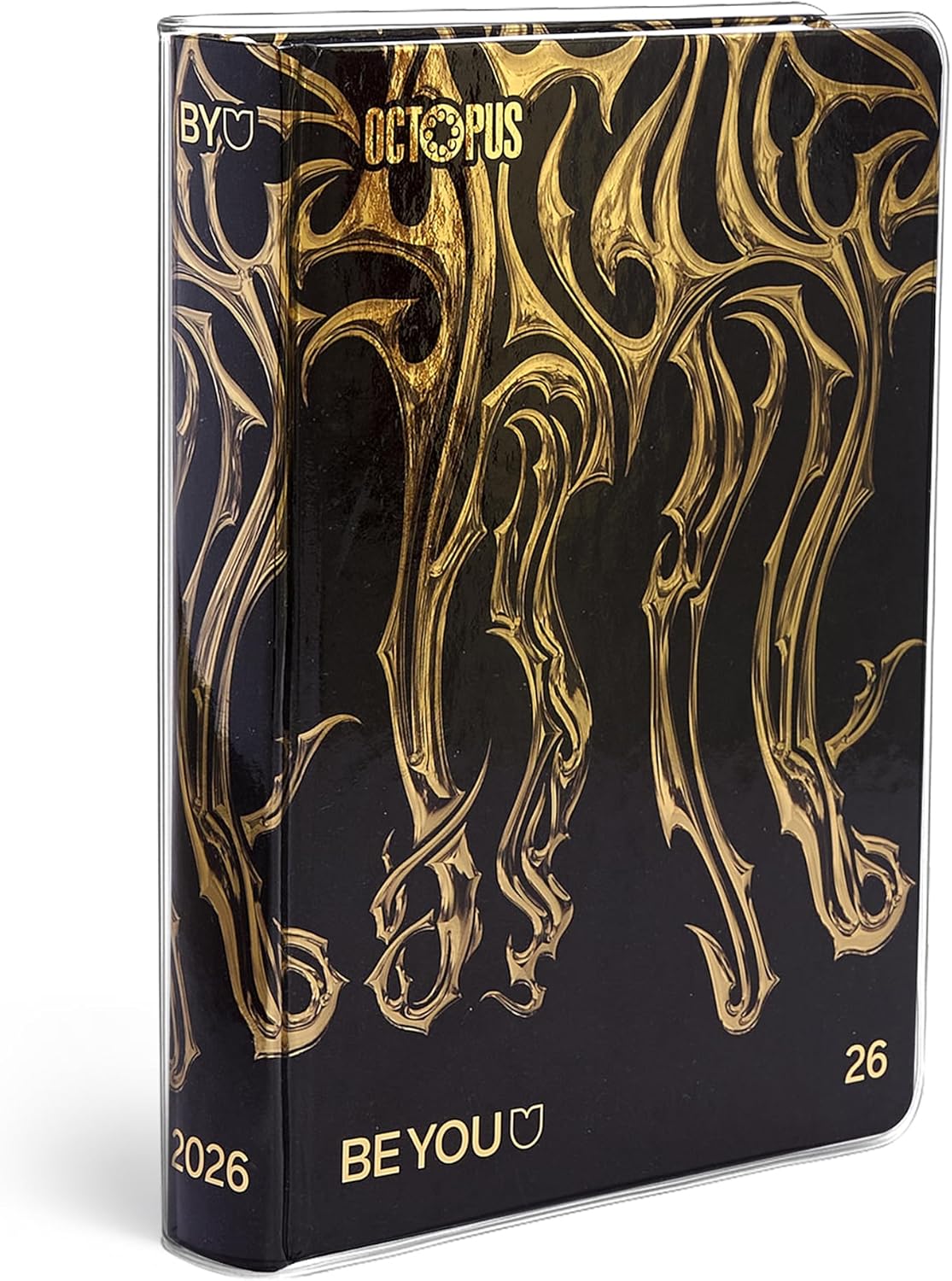 BE YOU - Diario Scuola 25/26 12 Mesi Easy - Octopus Nero/Oro