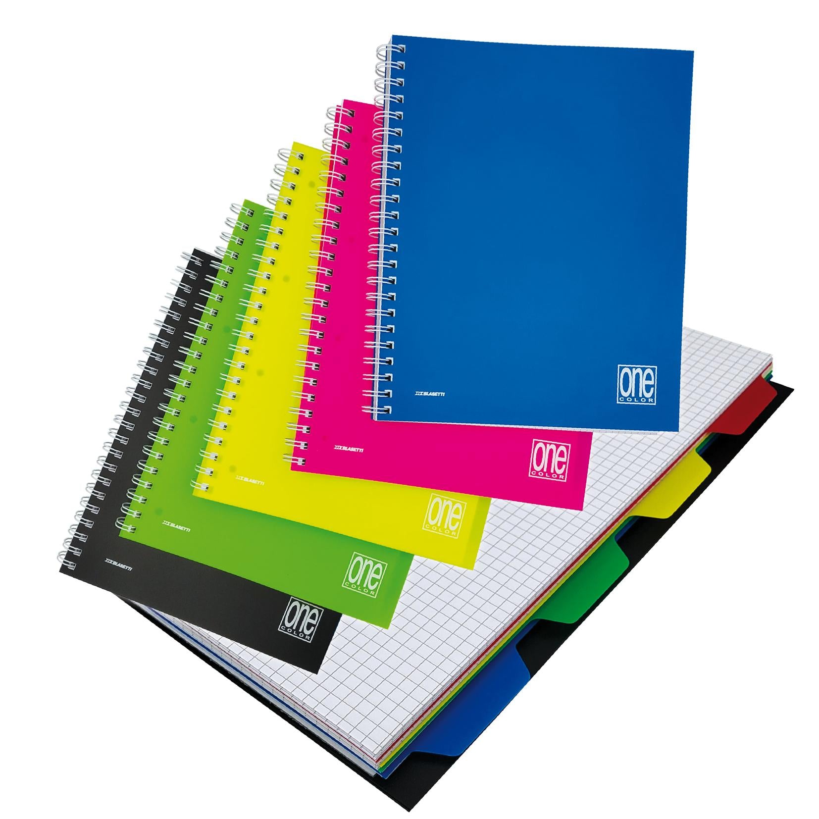 CF 3 PZ Quaderno con spirale One Color Maxi 5MM con divisori