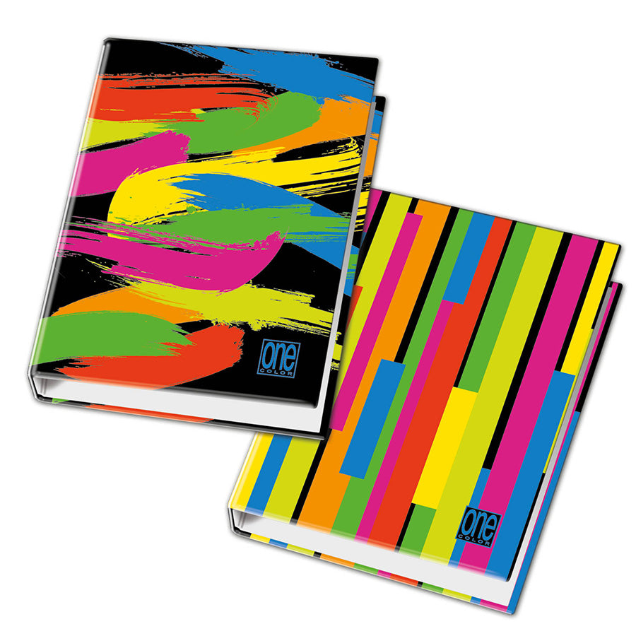 COPERTINA AD ANELLI ONE COLOR BLACK&FLUO