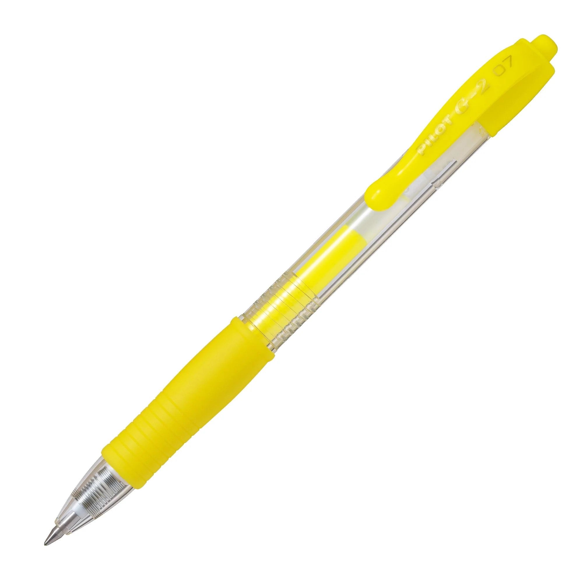 CF 12 PZ Penna gel a scatto Pilot Neon G-2 0 7 mm Giallo