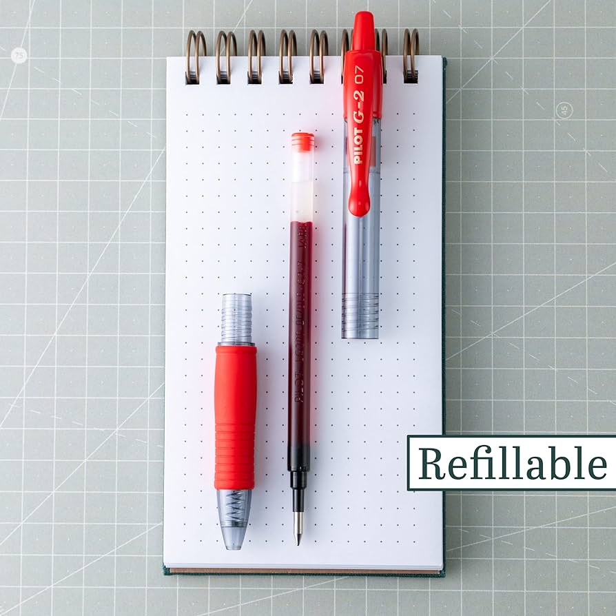 Penna gel a scatto Pilot G-2 0 7 mm Rosso