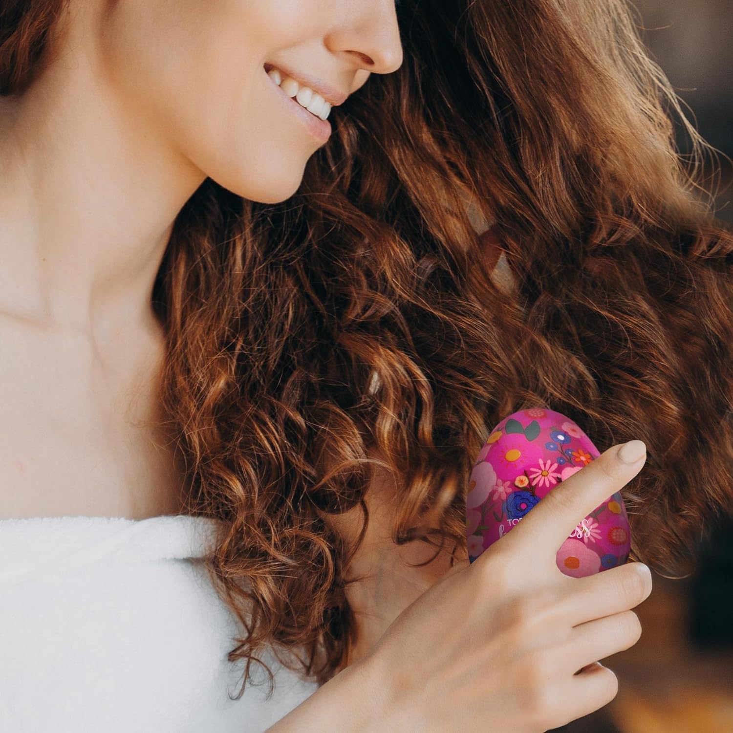 Spazzola districante per capelli a tema flowers