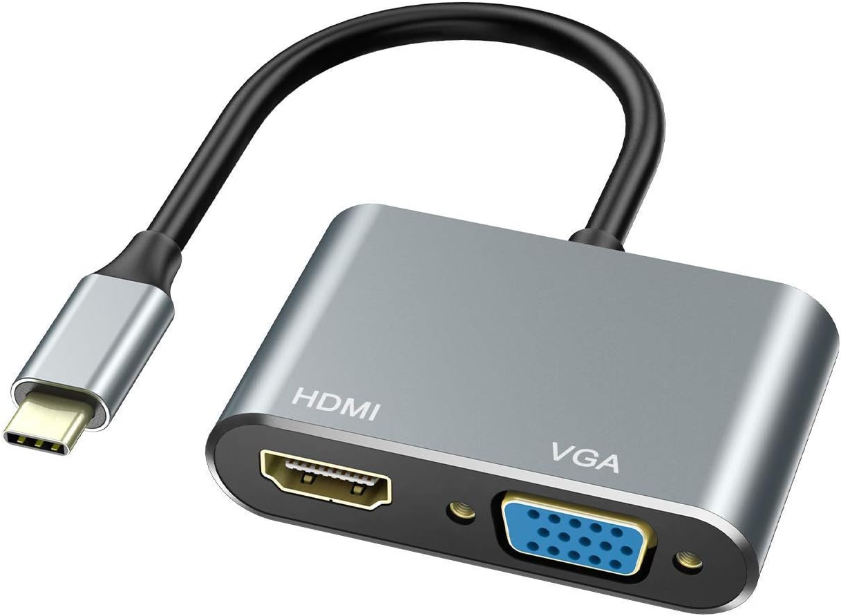 ABLEWE USB C a HDMI e VGA Adattatore USB C Hub Thunderbolt 3