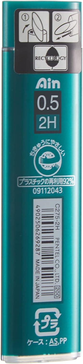 PENTEL Mine p.matite AINSTEIN 0.5mm C275-2H 40 pezzi 2H