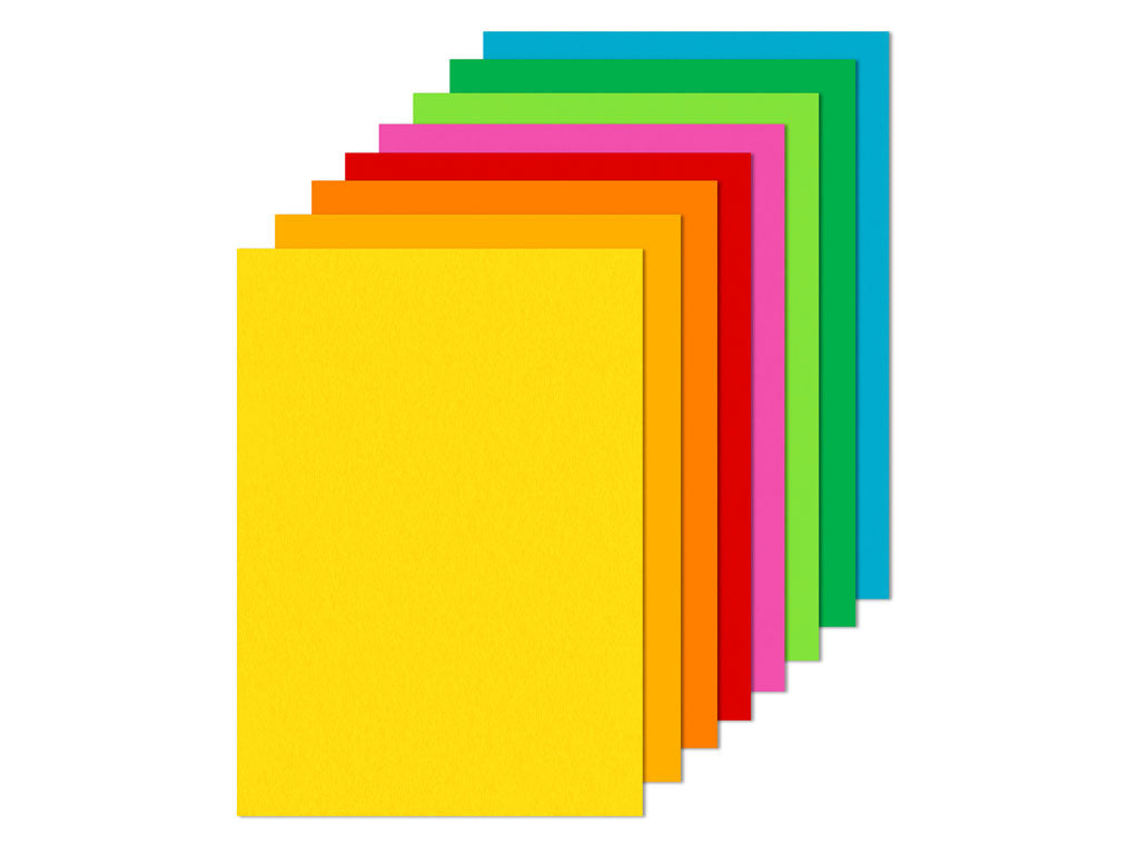 Carta A4 Rismaluce 200gr. 125 fogli - Mix 8 colori forti
