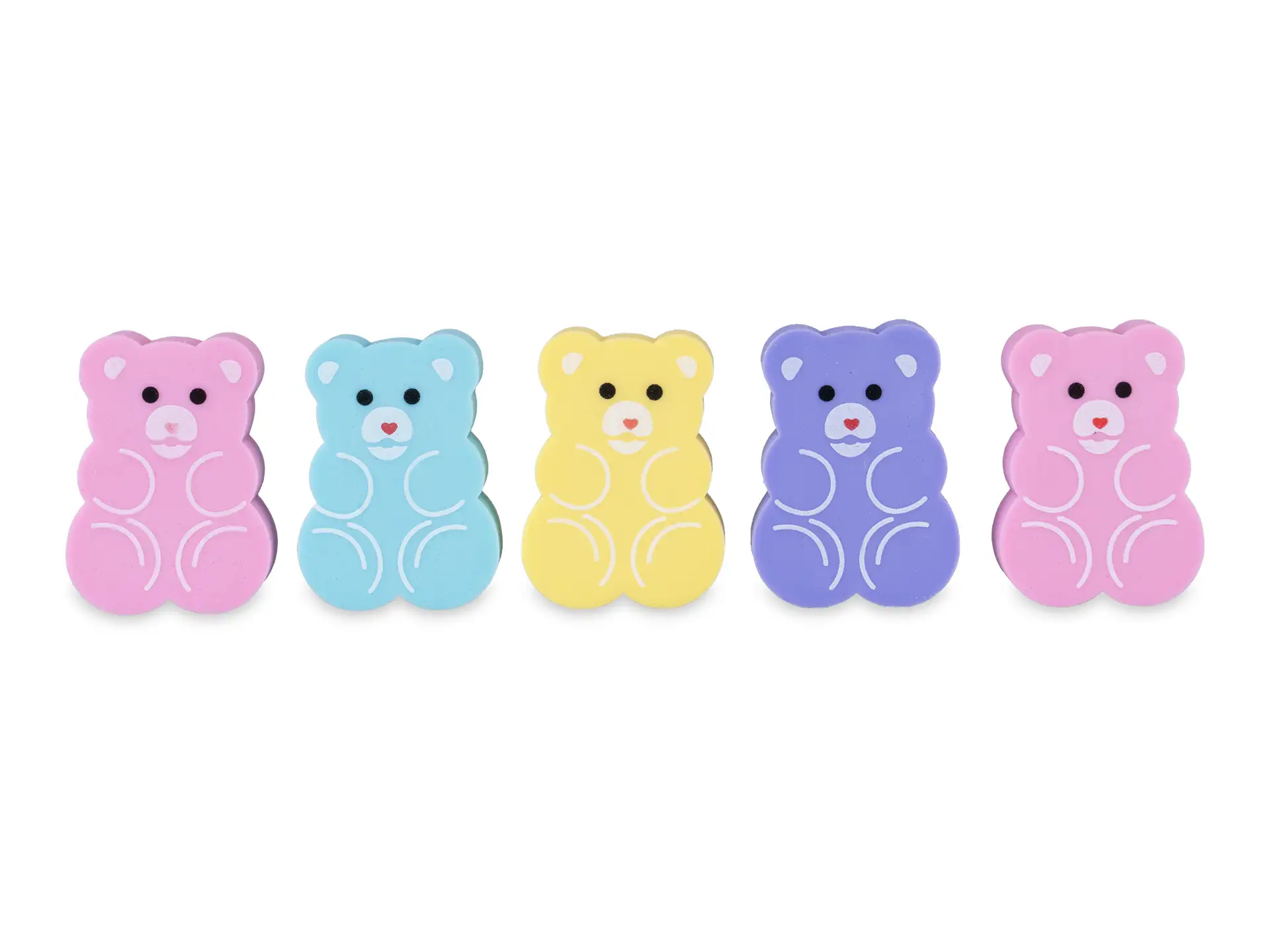 Bustina 5 mini gomme da cancellare - Coccolotti