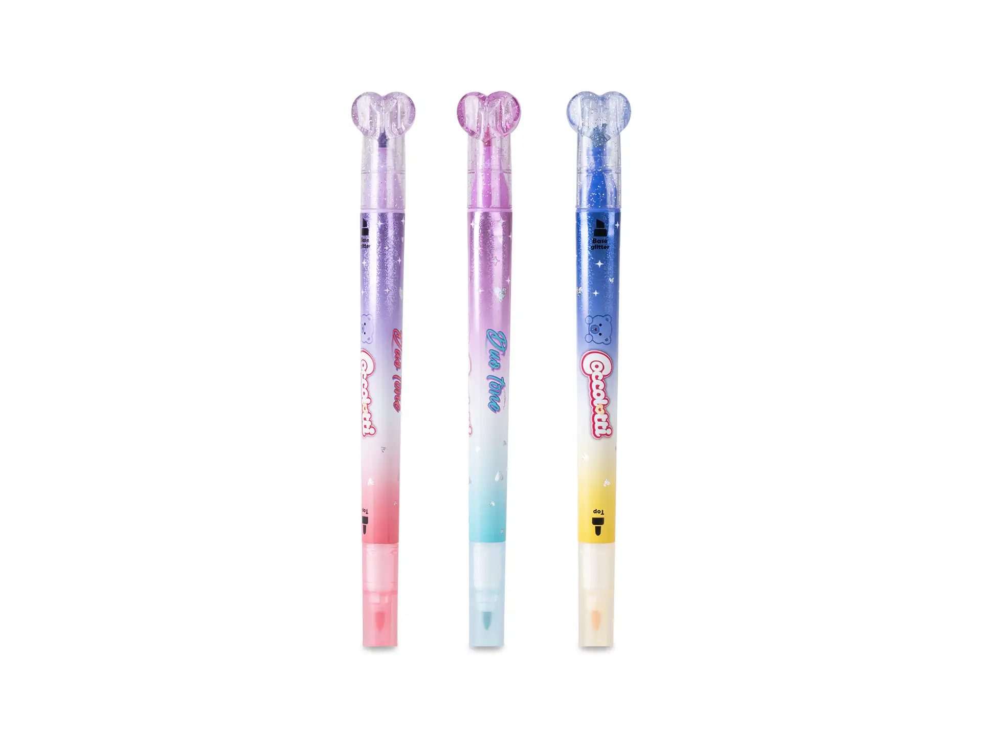 Set 3 evidenziatori doppia punta Duo Tone - Coccolotti