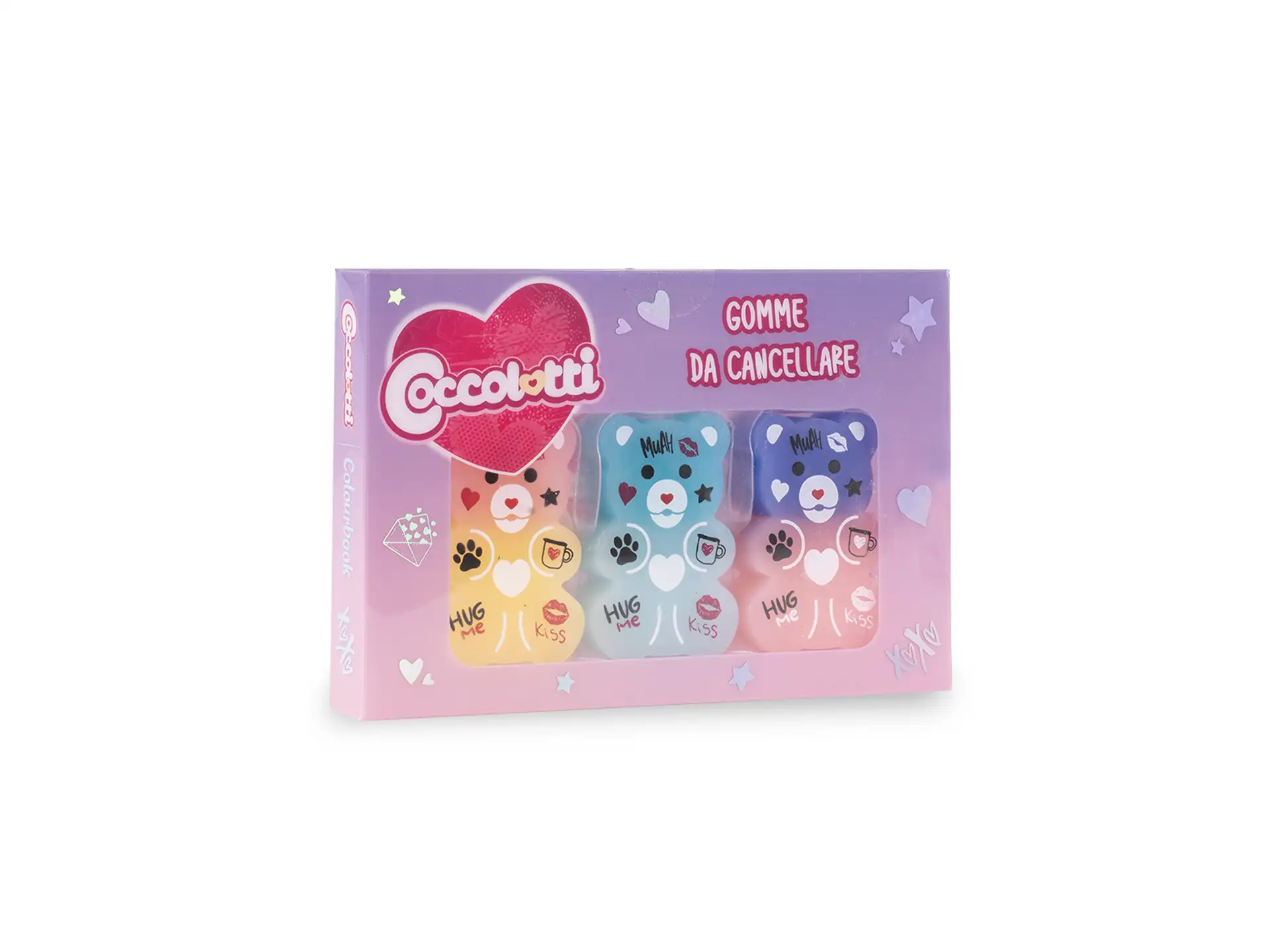 Set 3 gomme da cancellare - Coccolotti Love&Tell