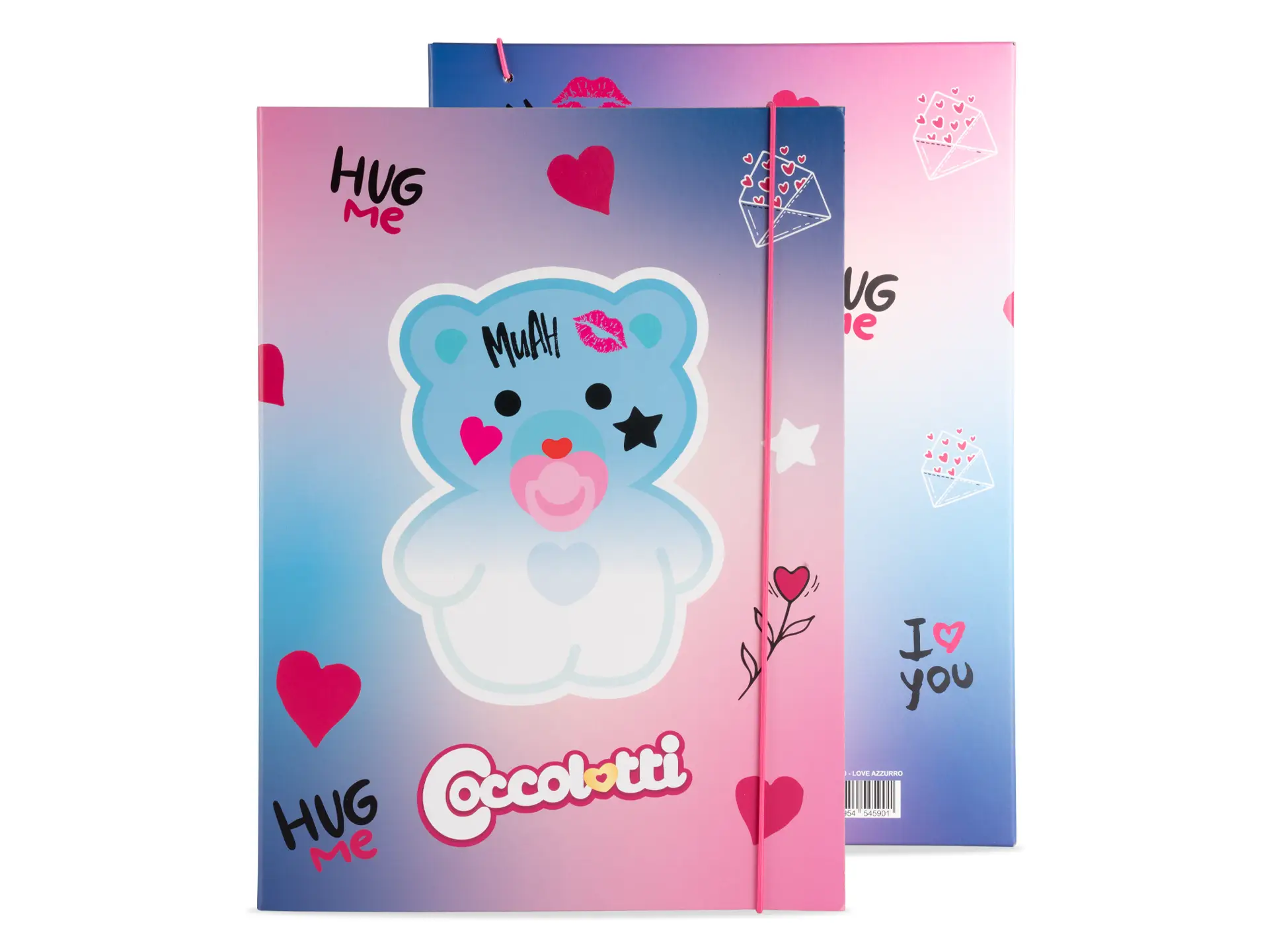 CLBK - Cartellina con elestico A4 Coccolotti - Love Azzurro