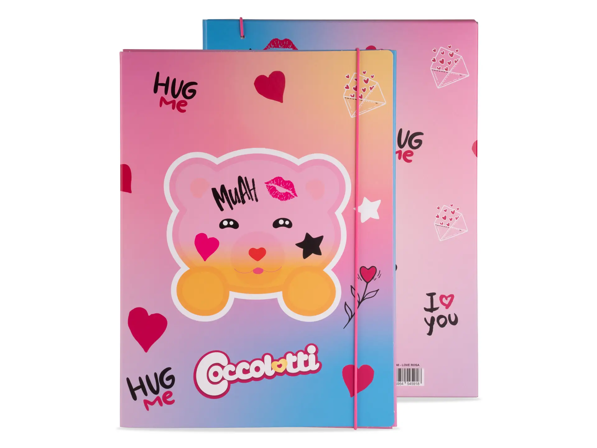 CLBK - Cartellina con elestico A4 Coccolotti - Love Rosa