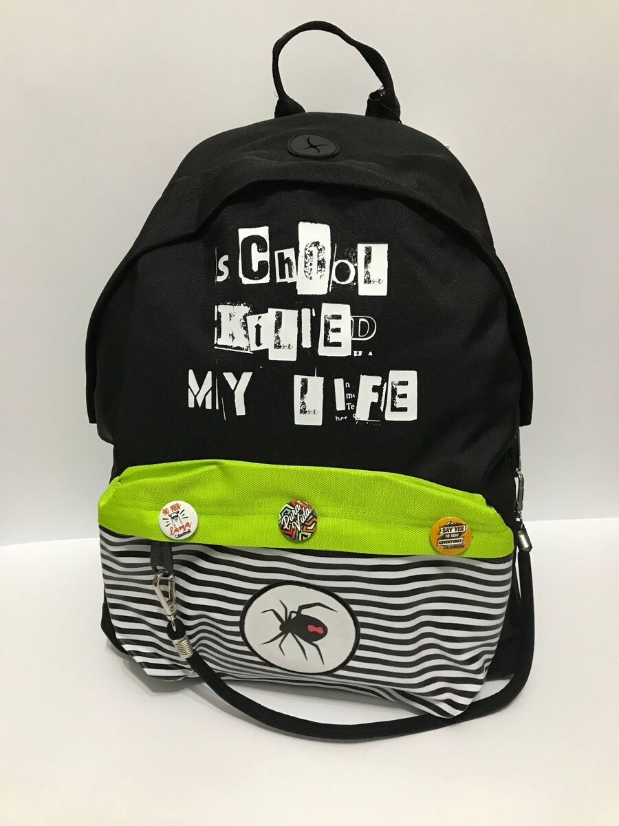 ZAINO AMERICANO KILLED COLOURBOOK VERDE E NERO