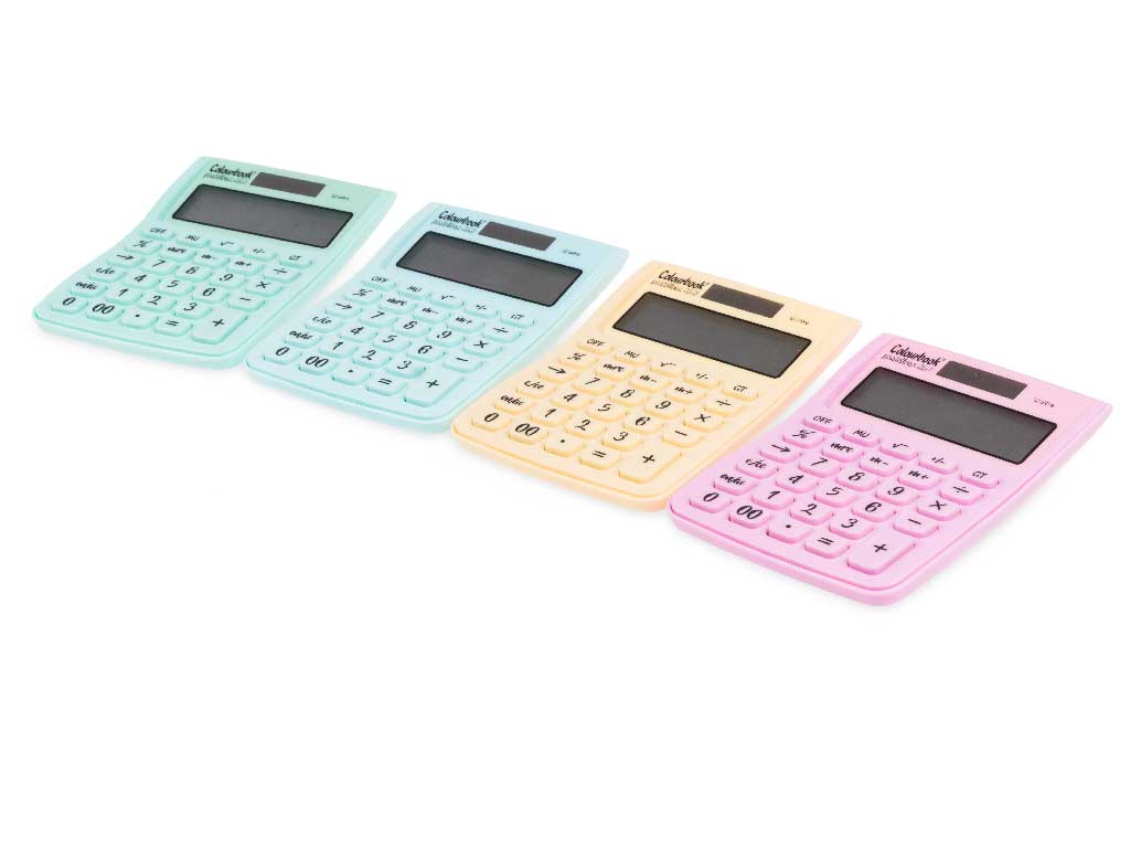 CALCOLATRICE DA TAVOLO 12 CIFRE PASTELLOSA 2621 - COLOURBOOK