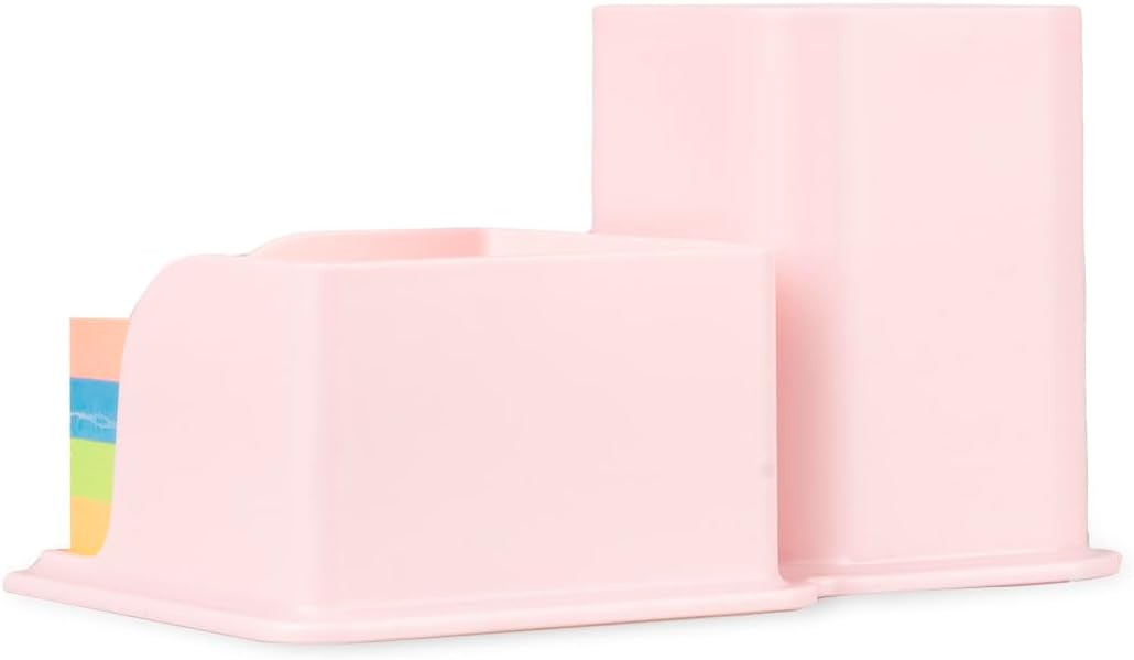 Portapenne con block notes Bloom Rosa Fiore