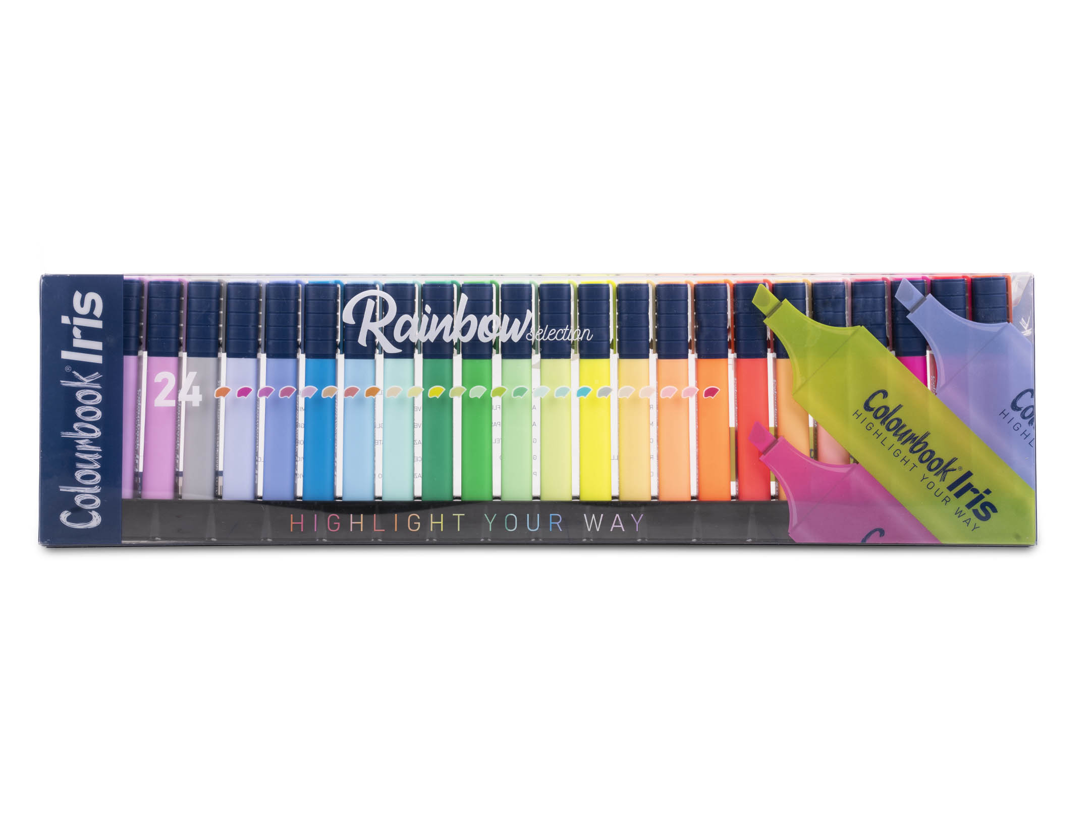 Set 24 evidenziatori Iris Rainbow Selection By Colourbook