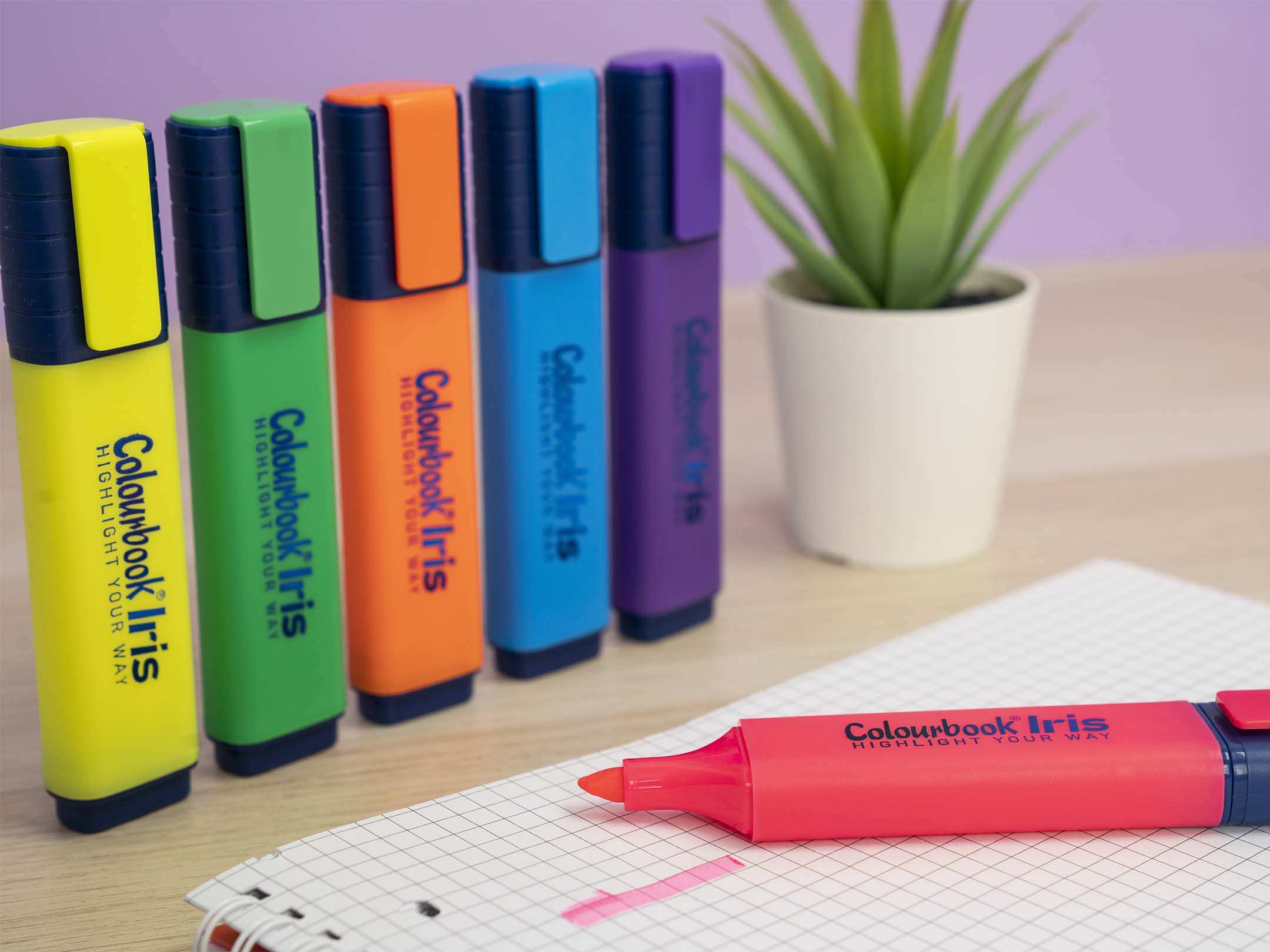 Colourbook - Set 6 Evidenziatori Iris Glow Selection Fluo