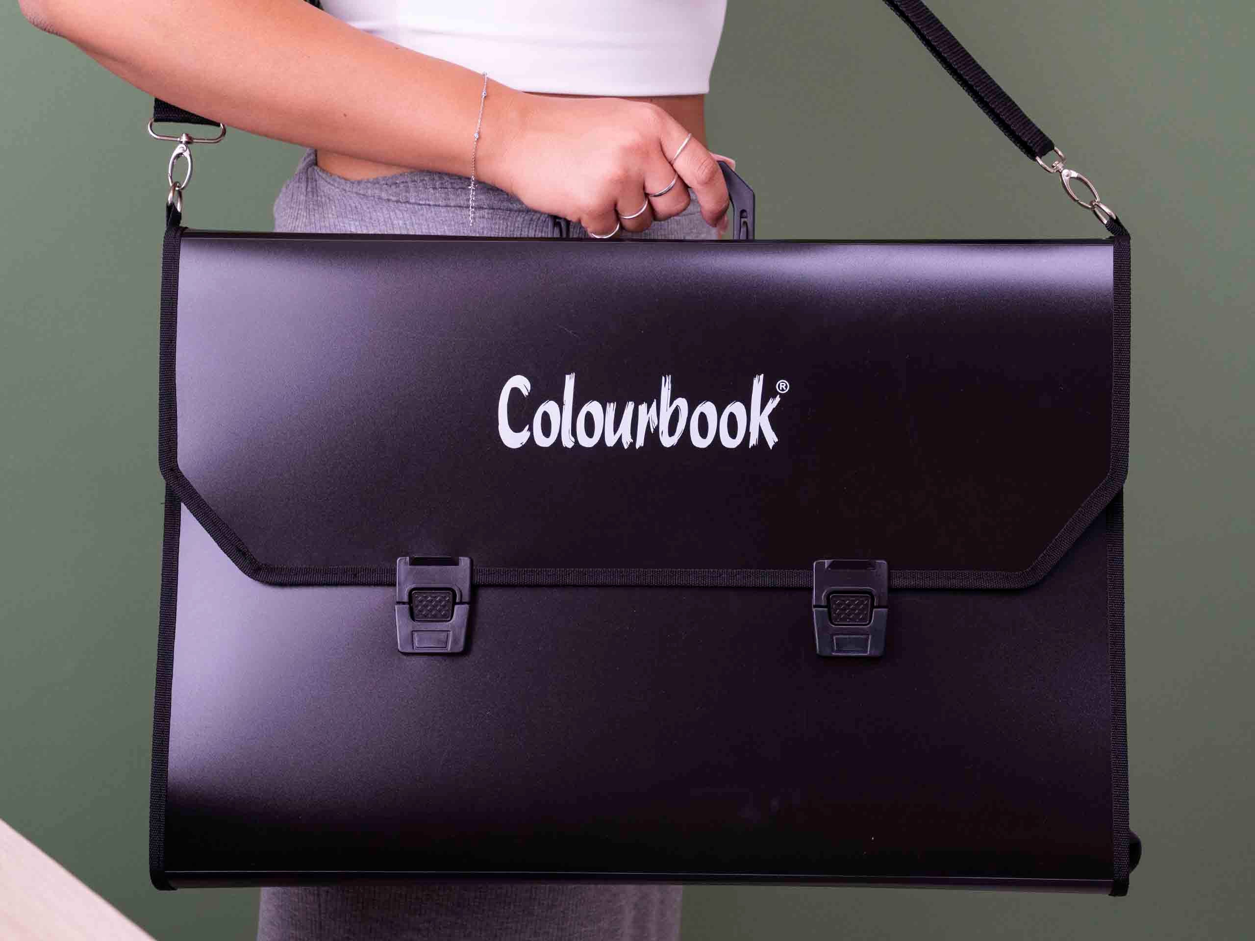 Valigetta portadisegni con tracolla 35x50cm – Nero